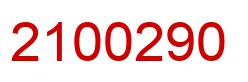 Number 2100290 red image