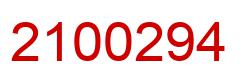 Number 2100294 red image
