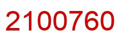 Number 2100760 red image