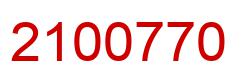 Number 2100770 red image