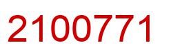 Number 2100771 red image