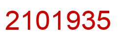 Number 2101935 red image