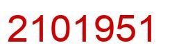 Number 2101951 red image