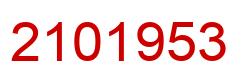 Number 2101953 red image
