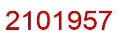 Number 2101957 red image