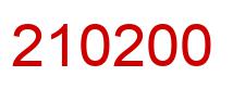 Number 210200 red image