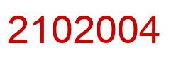 Número 2102004 imagen rojo