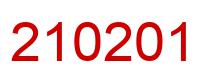 Number 210201 red image
