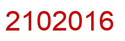 Number 2102016 red image