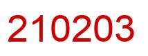 Number 210203 red image