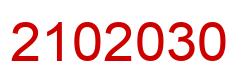 Número 2102030 imagen rojo
