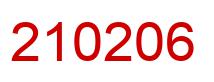 Number 210206 red image
