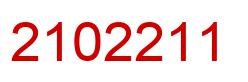 Number 2102211 red image
