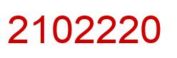 Number 2102220 red image