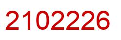 Number 2102226 red image