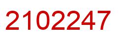Number 2102247 red image