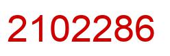 Number 2102286 red image