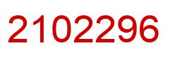Number 2102296 red image