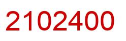 Number 2102400 red image