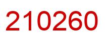 Number 210260 red image