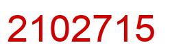 Number 2102715 red image