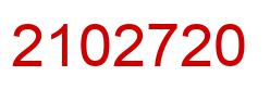Number 2102720 red image