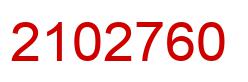 Number 2102760 red image