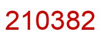 Number 210382 red image