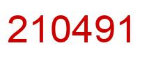 Number 210491 red image