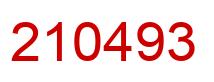 Number 210493 red image