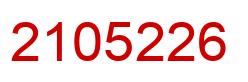 Número 2105226 imagen rojo