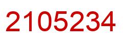 Número 2105234 imagen rojo