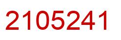 Number 2105241 red image