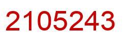 Number 2105243 red image
