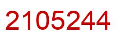 Number 2105244 red image