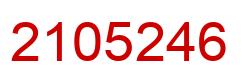 Number 2105246 red image