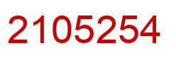 Número 2105254 imagen rojo