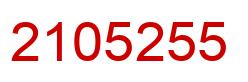 Number 2105255 red image