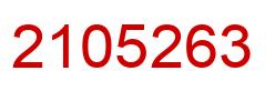 Number 2105263 red image