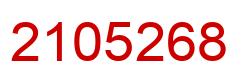 Number 2105268 red image