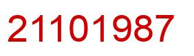 Number 21101987 red image