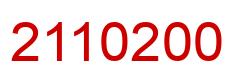 Número 2110200 imagen rojo