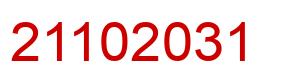 Número 21102031 imagen rojo