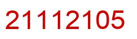 Number 21112105 red image