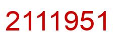 Number 2111951 red image