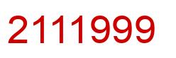 Número 2111999 imagen rojo