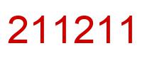 Number 211211 red image