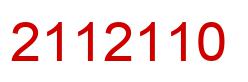 Number 2112110 red image