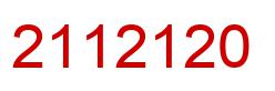 Number 2112120 red image