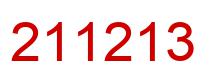 Number 211213 red image